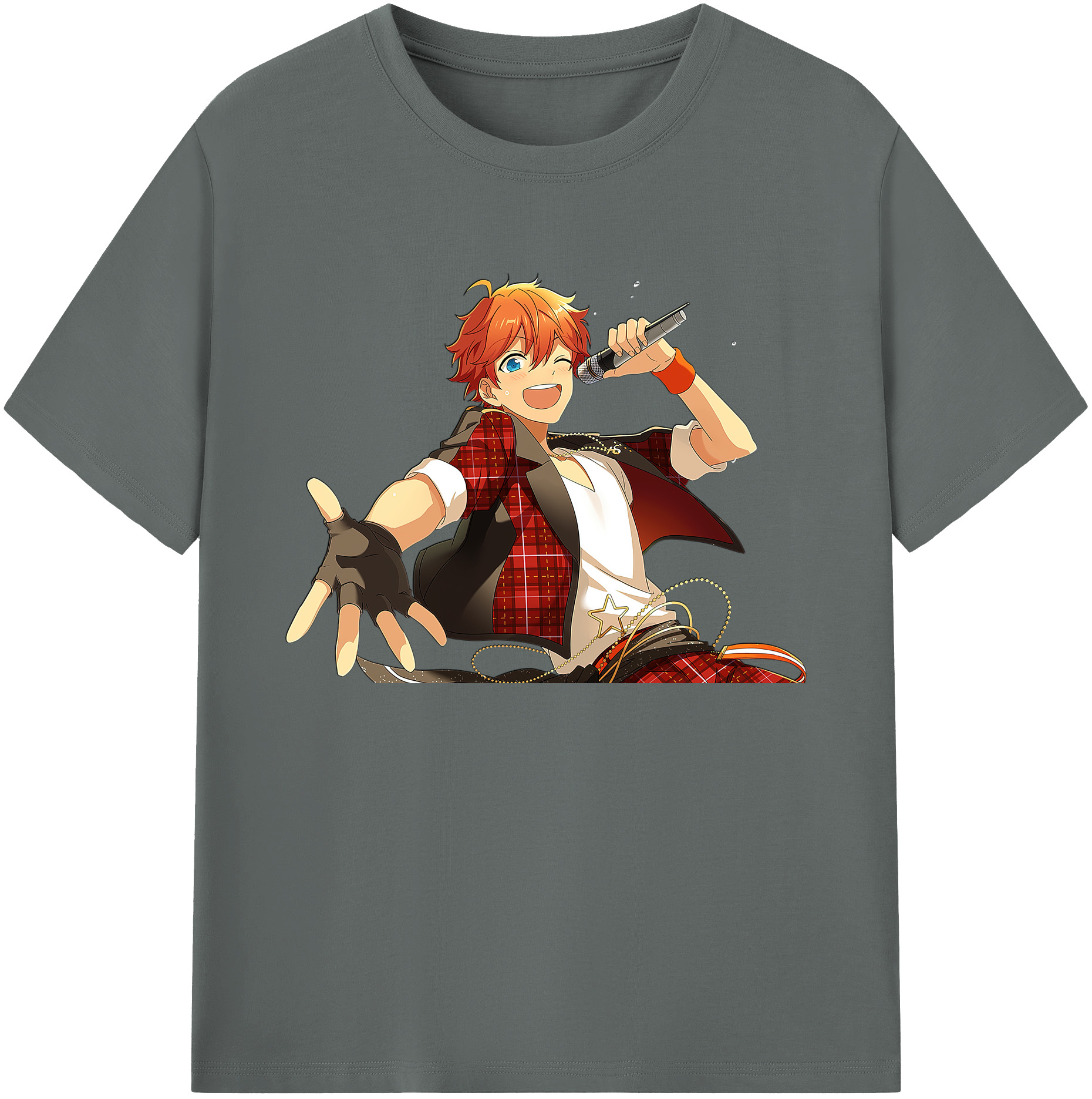 （画像用） あんさんぶるスターズ! Ensemble Stars 綿100％ メンズ半袖Tシャツ｜肌触りやわらか＆通気性